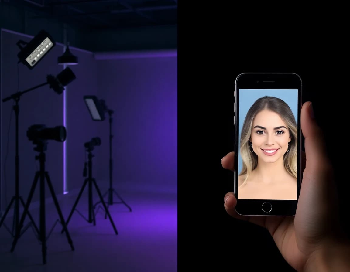Cost comparison between traditional photo studio headshots and SelfAI AI headshot generator app
