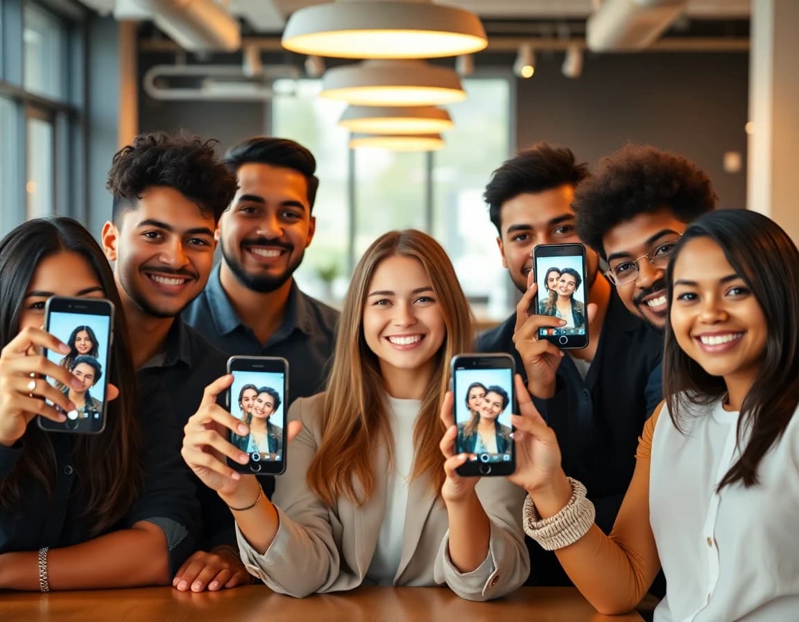 Professionals, freelancers, students and creators using SelfAI AI headshot generator app on their phones
