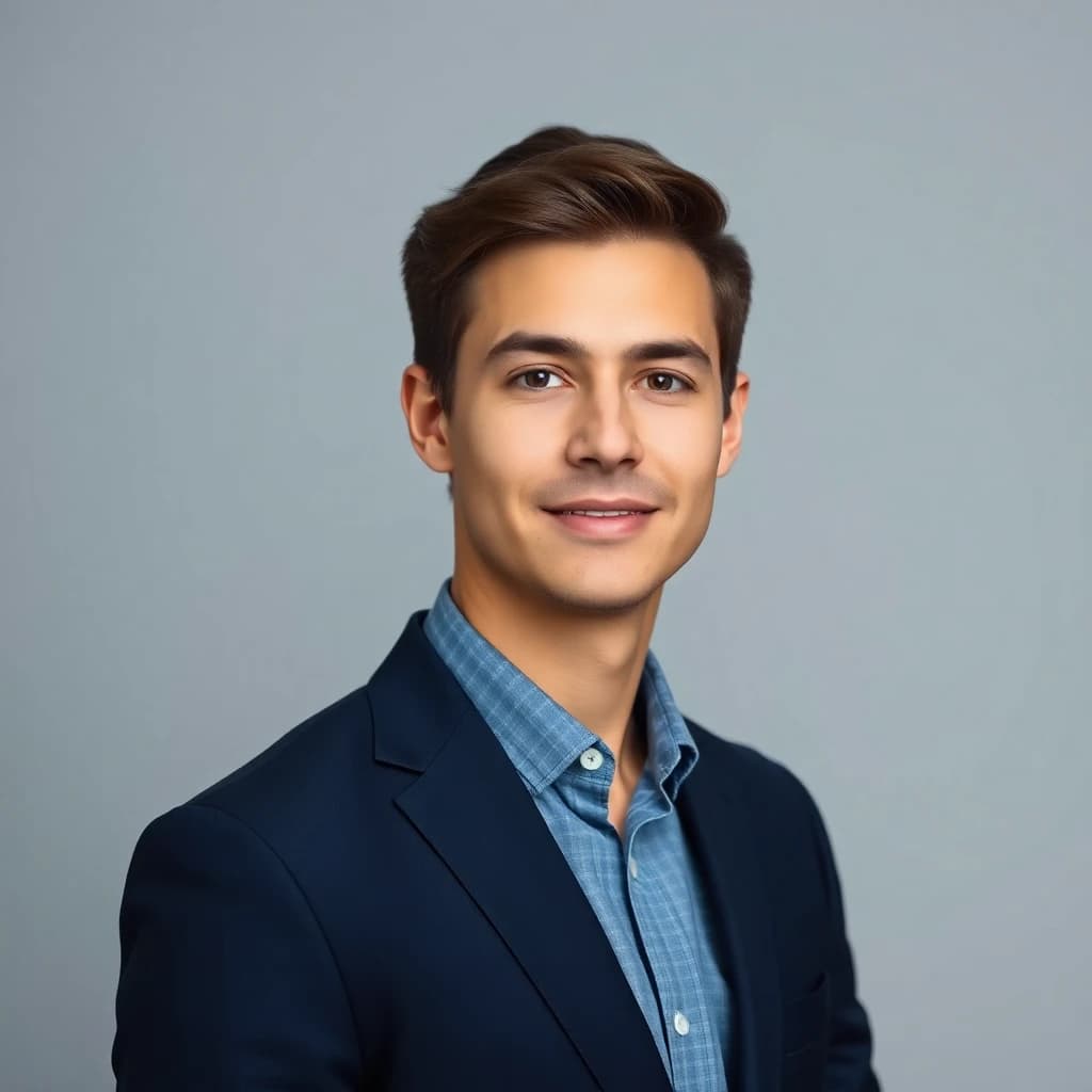 AI generated corporate headshot with studio lighting - SelfAI photo studio
