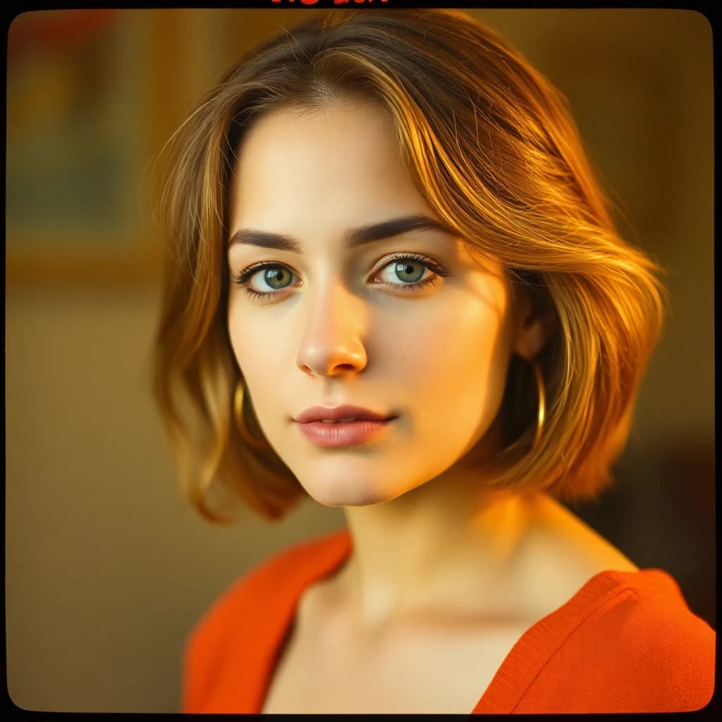 AI generated retro vintage style portrait - SelfAI photo studio app